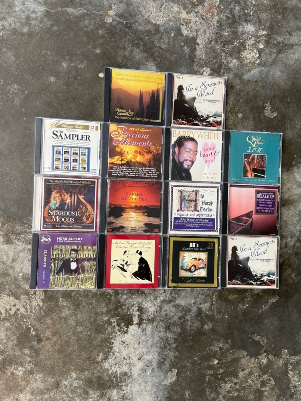 Lot 14 Easy Listening Worship CDs Barry White Herb Alpert Relaxation
